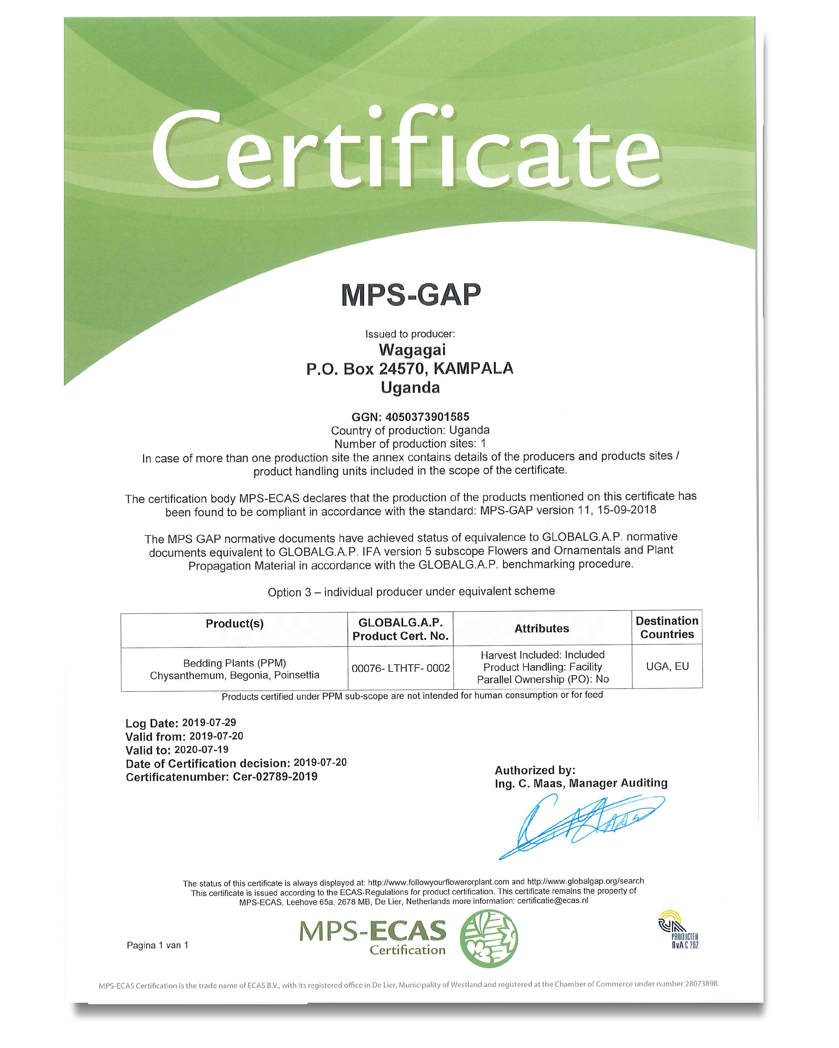 MPS-GAP Wagagai Ltd.